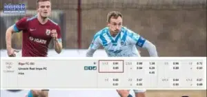 Ví dụ chi tiết trận Riga FC vs Lincoln Red Imps FC